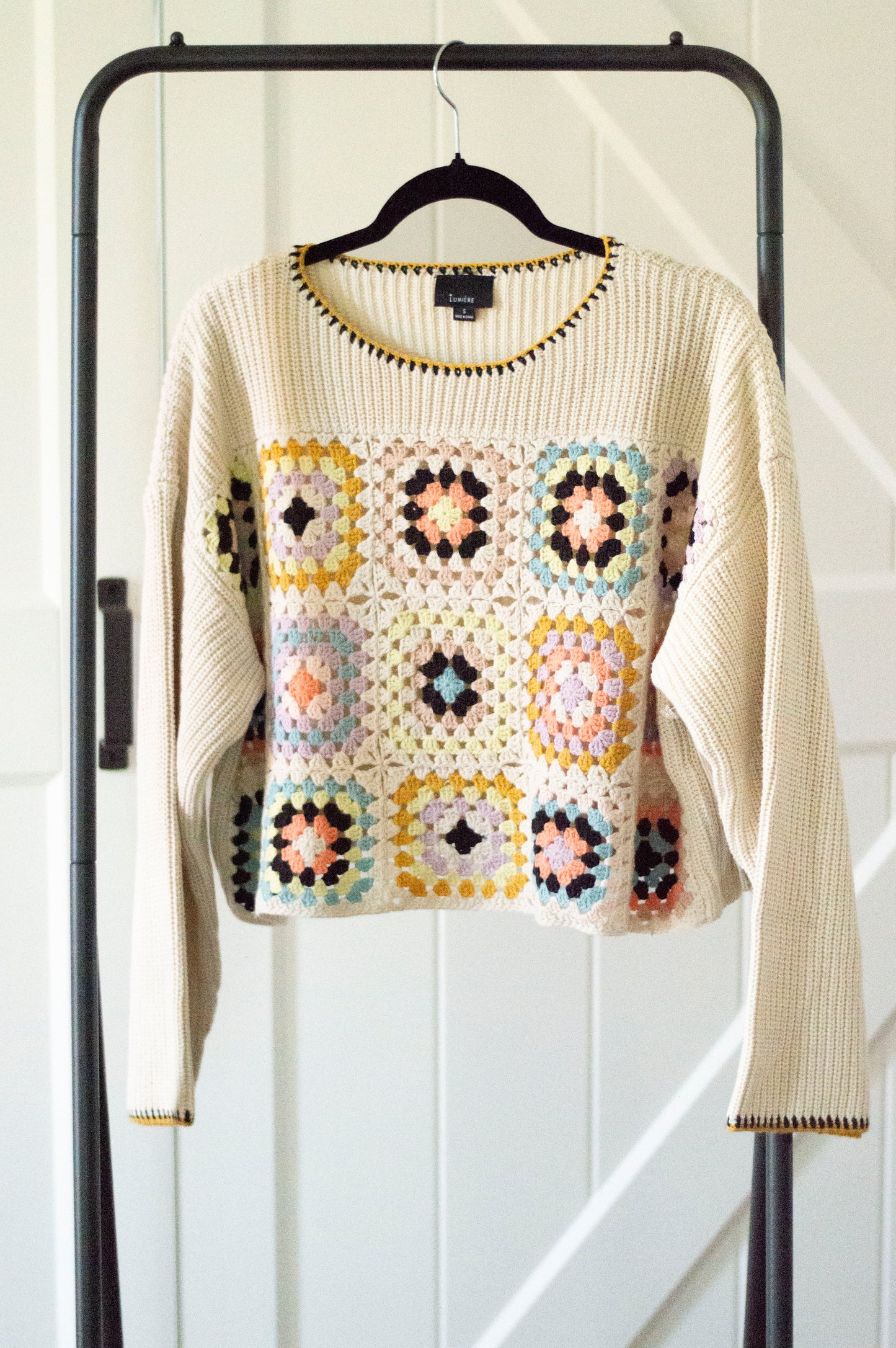 Retro Patchwork Sweater