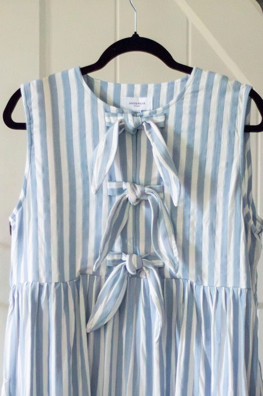 Sweet Stripes bow-front dress