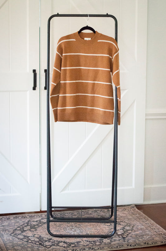 Cognac Stripe Sweater