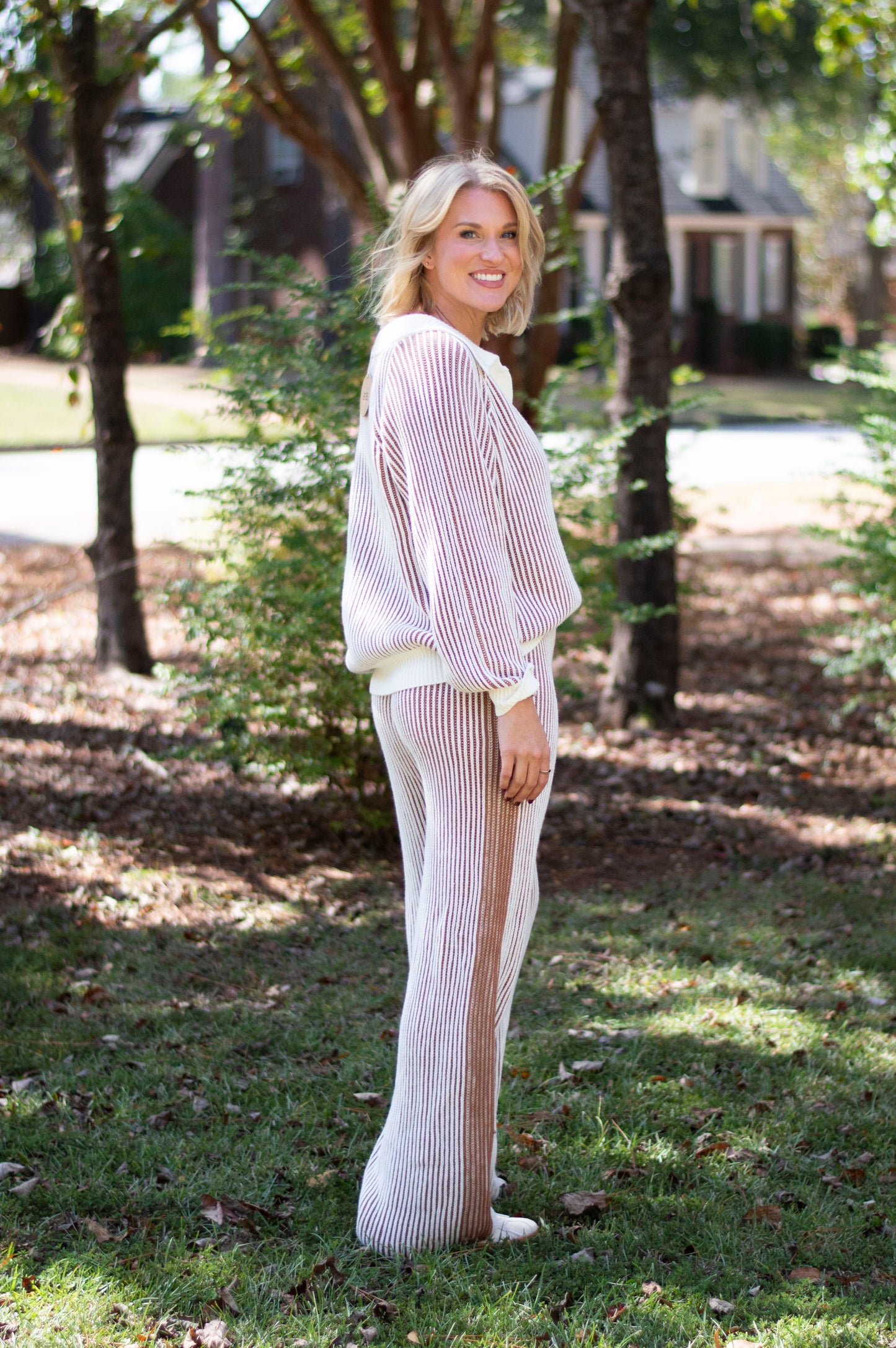 Ribbed Knit Sweater & Pants Set