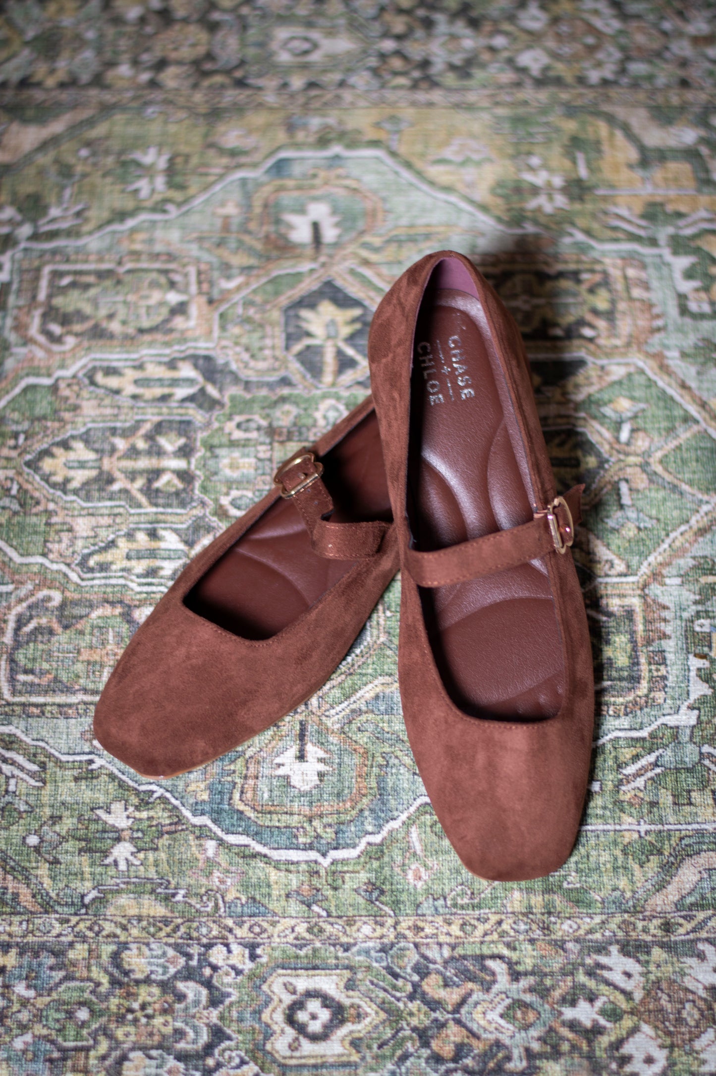 Chocolate Suede Mary Janes