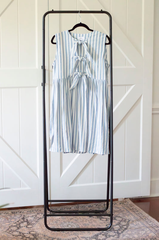 Sweet Stripes bow-front dress