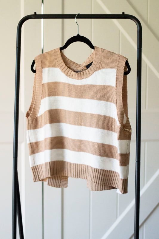 Tie Back Sleeveless Sweater