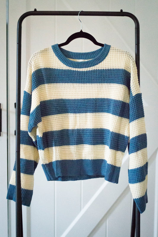 Nautical Blue Stripe Sweater